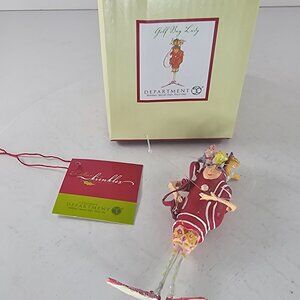 Dept 56 Golf Bag Lady Christmas Krinkles Ornament Patience Brewster *REPAIRED